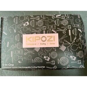 Kipozi Professional/Styling 5 in 1 Set, Interchangeable Curling Wand Set - New